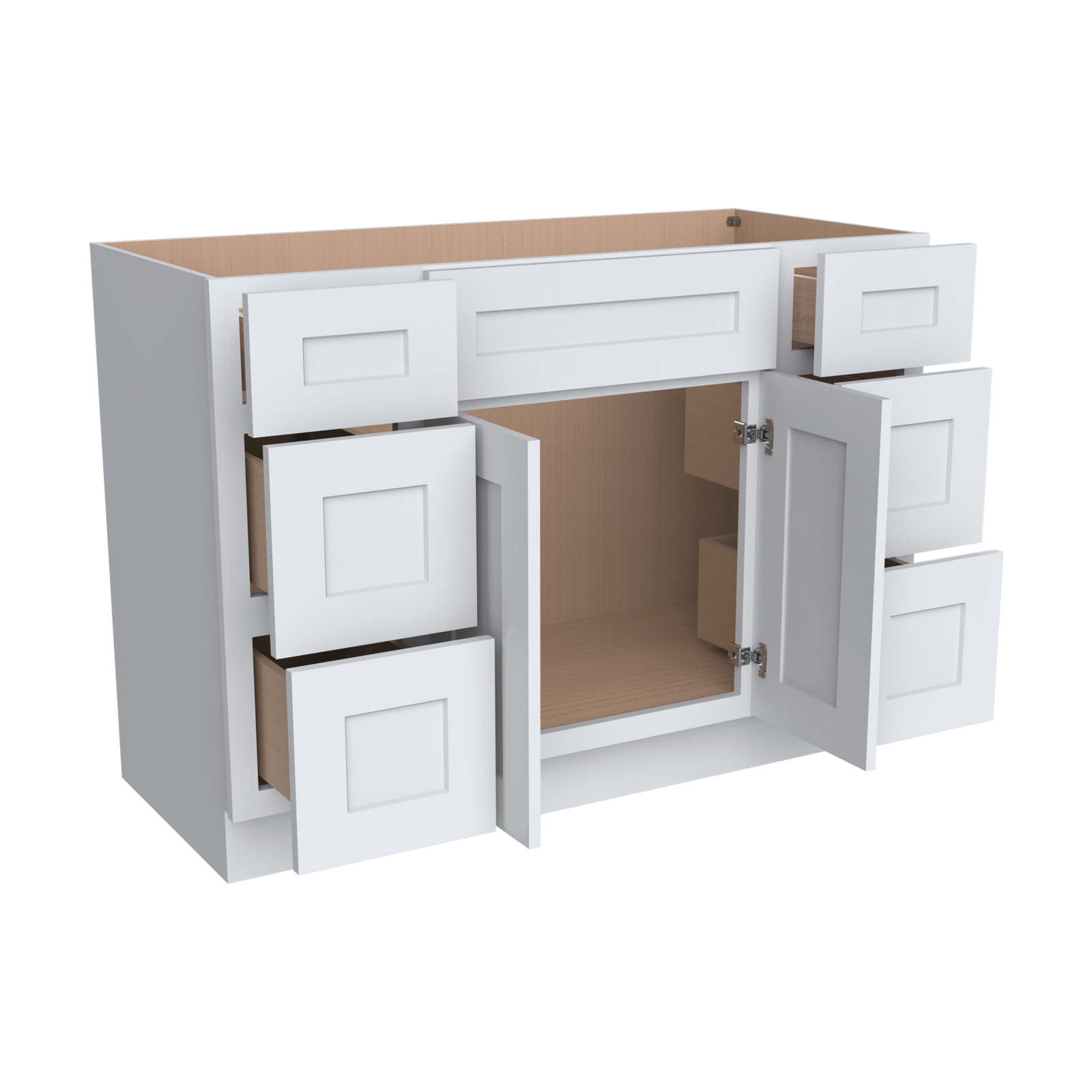 Vanity Single Sink Combo With Drawers On Both Side