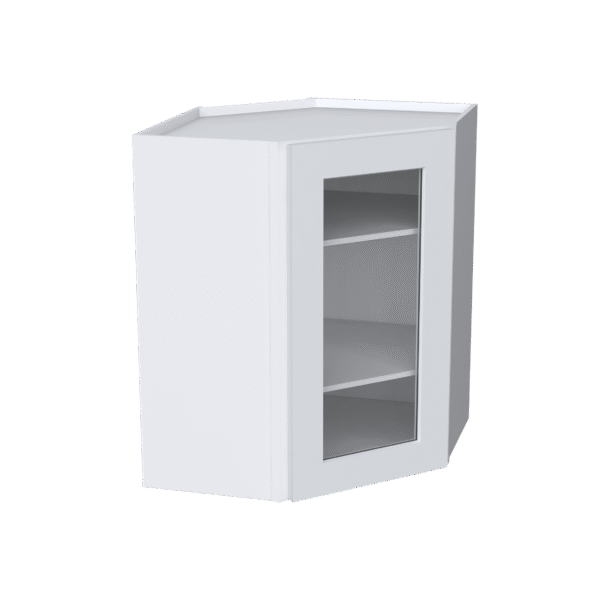 27"W GlassDoor Wall Diagonal Corner Cabinets