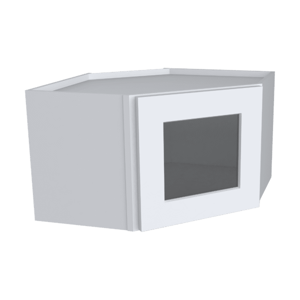 12"H GlassDoor Wall Diagonal Corner Cabinet