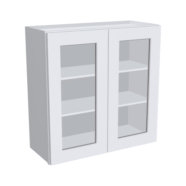 30"H Double GlassDoors Wall Cabinets