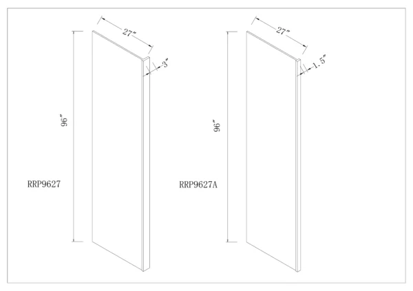 27" D Refrigerator End Panels