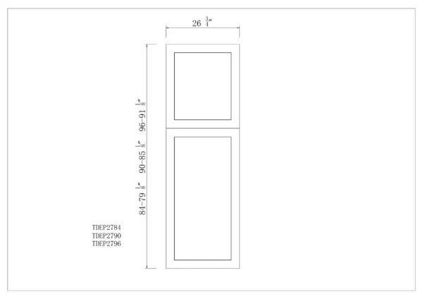 27" W Tall Decorative Panels