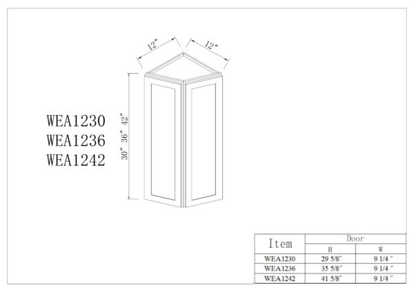 End Angle Wall Cabinets