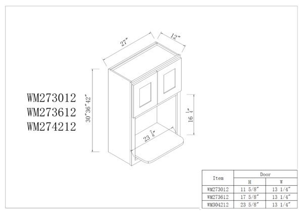 Wall Microwave Open Shelf