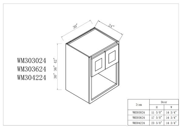 24"D Wall Microwave Open Shelf
