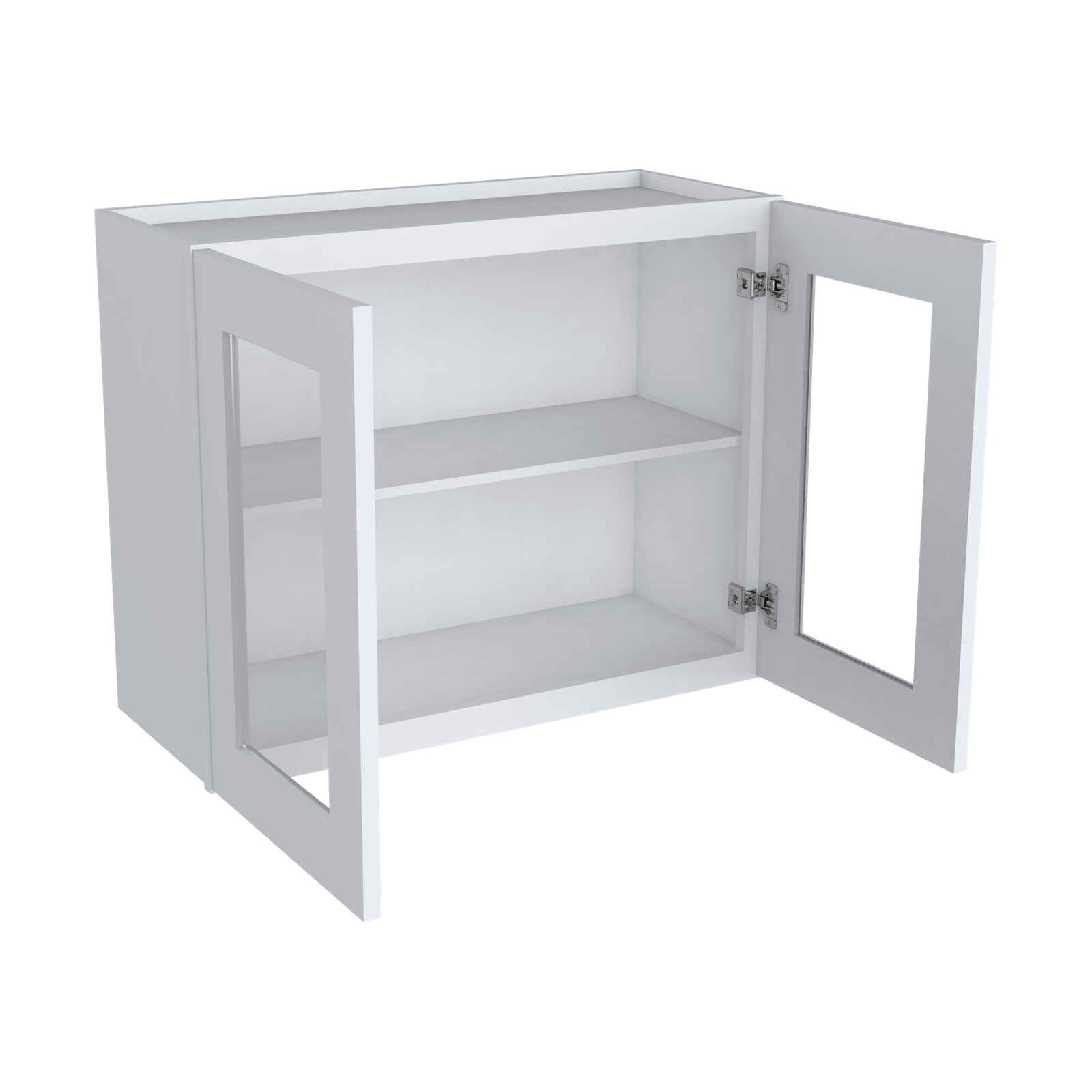 24"H Double GlassDoors Wall Cabinet