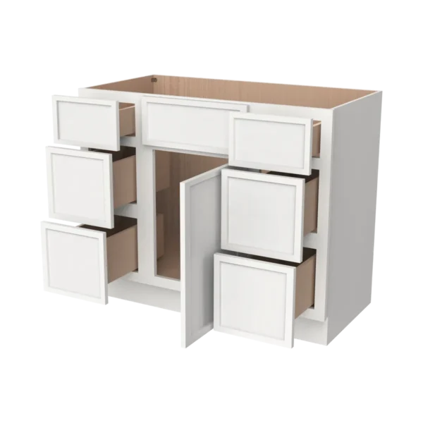 Vanity Single Sink Combo- With 6 Drawers