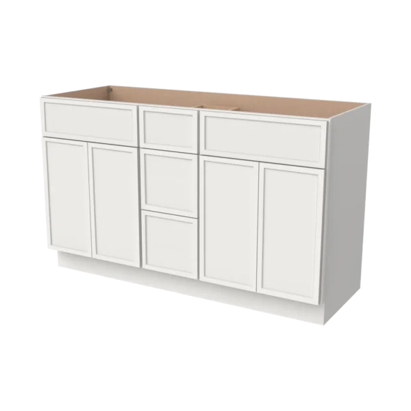 Vanity Double Sink Combo With Central Drawers
