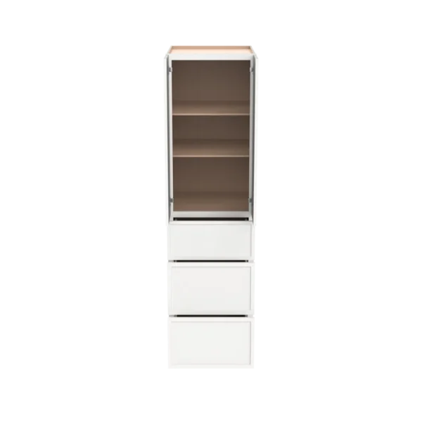 24"D Wall Pantry With Three Drawers