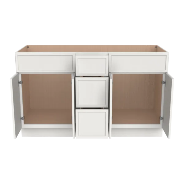 Vanity Double Sink Combo With Central Drawers