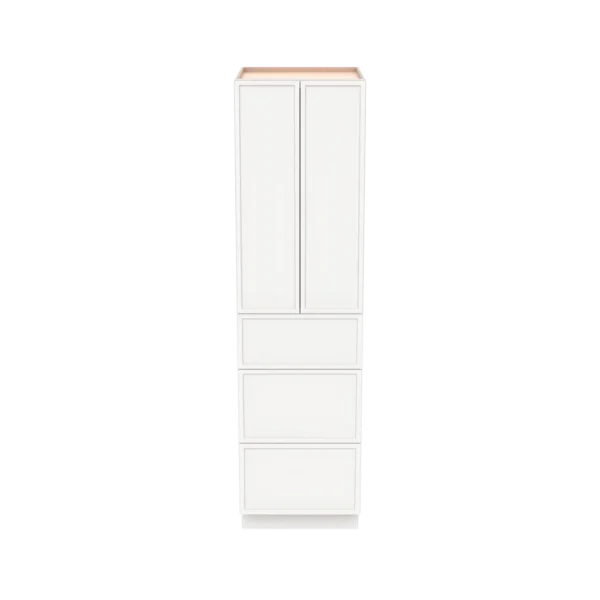 24"D Wall Pantry With Three Drawers