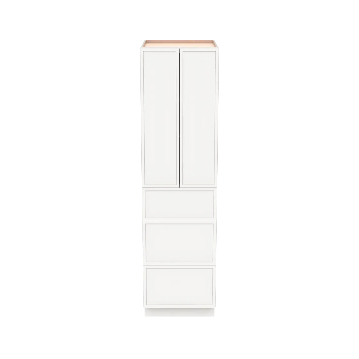24"D Wall Pantry With Three Drawers