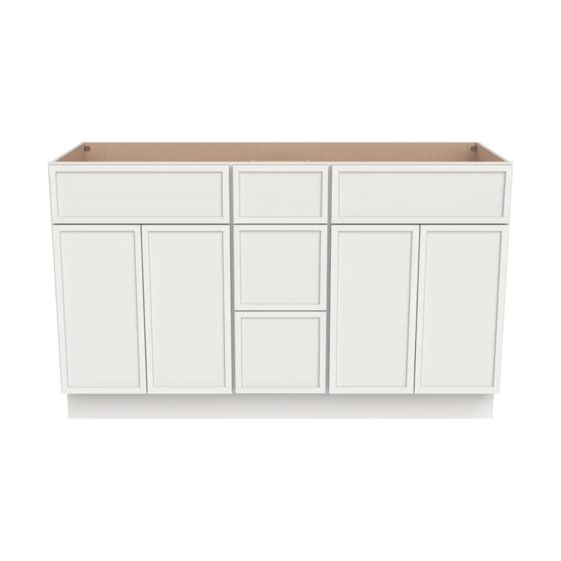 Vanity Double Sink Combo With Central Drawers