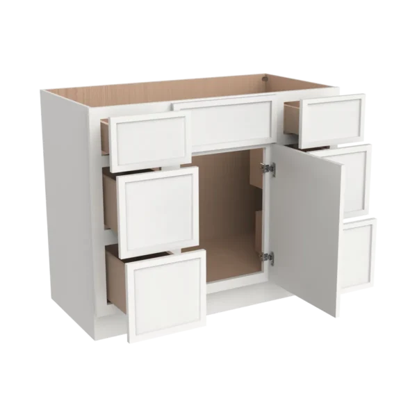 Vanity Single Sink Combo- With 6 Drawers