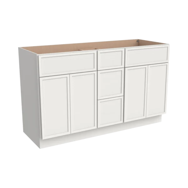 Vanity Double Sink Combo With Central Drawers